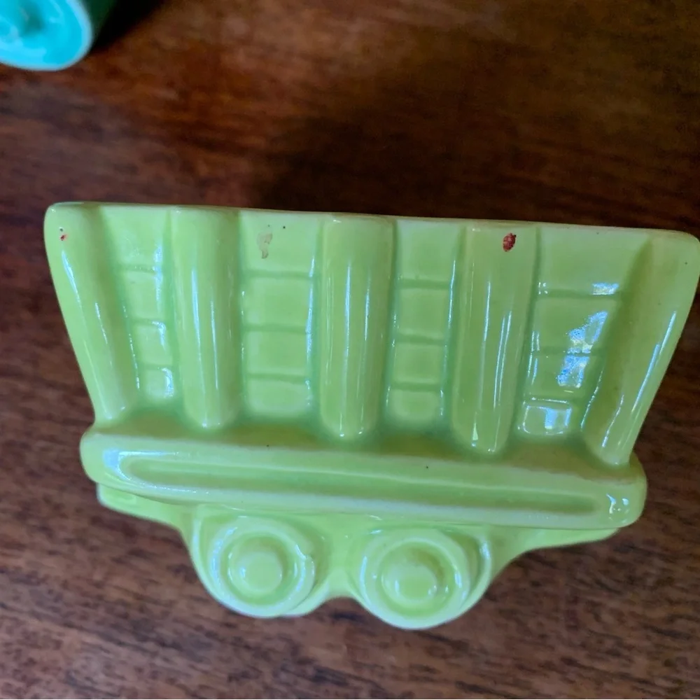Vintage Ceramic 🚂 Train Planter Set
